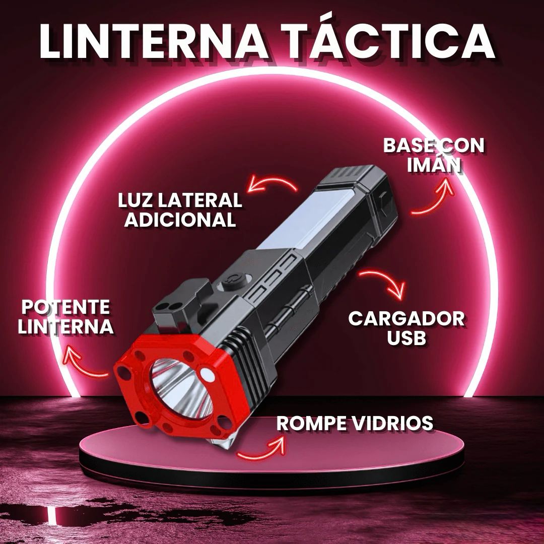 TopLight - Linterna Táctica 4 en 1